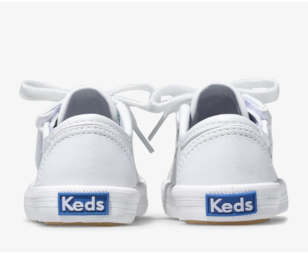 Zapatillas Keds Niños Blancas - Kickstart Jr. Cuero - 471-PXQWOA